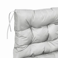 Outsunny Garden Back Chair Cushion, Comfortable Patio Seat Cushion Pad with Backrest for Outdoor & Indoor Use, Light Grey(m-8)