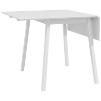 HOMCOM Esstisch Klapptisch Küchentisch, 2 aufklappbare Flächen, 110 x 86 x 75 cm, Weiß