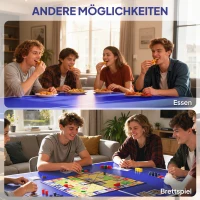 SPORTNOW Stół do tenisa stołowego, składany, przenośny, 2 rakiety, 3 piłki, rama metalowa, 274x152,5x76 cm, Niebieski(m-8)