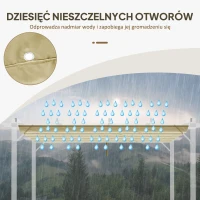 Wodoodporna zadaszenie do pergoli 4x3 m, składane, fala(m-5)