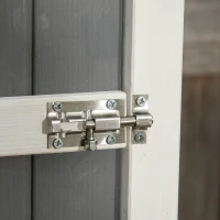 Outsunny Wooden Small Shed, Garden Storage Shed with Shelves and Bolt Latch, 75L x 56W x115H cm, Grey(m-12)