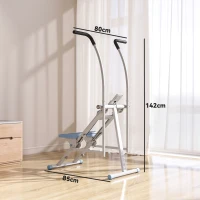 SPORTNOW Stepper pentru scări pliabil climber/stairmaster pentru exerciții acasă pedale reglabile ecran LCD 85x80x142cm alb(m-3)