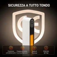 HOMCOM 2000W Heizlüfter aus ABS mit Fernbedienung, Schwenkung und Timer, 30x22x82.5 cm, Weiß(m-5)