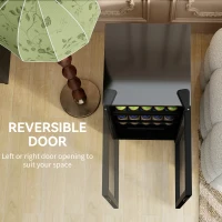 HOMCOM Mini Kühlschrank 93L Kühlbox mit Glastür, verstellbaren Regalen, LED, Temperaturregelung, 47,2 x 43,7 x 83,3 cm Schwarz(m-8)