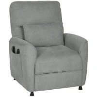 HOMCOM Sillón Relax Reclinable Eléctrico con Calor Lumbar Masaje Vibración Motor Silencioso Función de Memoria Gris Oscuro(m-11)