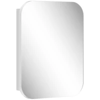HOMCOM Bathroom Medicine Cabinet with Mirror, Bathroom Wall Cabinet with Adjustable Shelves, Soft Close Hinges, White(m-1)