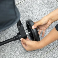 AIYAPLAY Zusammenklappbarer Kinderwagen Verstellbare Rückenlehne Verstellbare Fußstütze Verdeck 5-Punkt-Gurt Belastung 15 kg Dunkelblau(m-5)