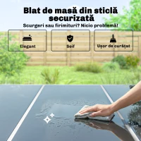 Outsunny Set Grădină 7 Piese: Masă Dreptunghiulară și 6 Scaune Suprapozabile(m-7)