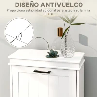 HOMCOM Zapatero Estrecho con 2 Cajones Abatibles Zapatero Entrada Recibidor con Estantes Ajustables para 10 Pares Blanco(m-7)