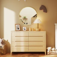 HOMCOM 61cm Decorative Wall Mirror for Bedroom Living Room, Modern Round Bathroom Mirror for Home Decor, Gold Tone(m-9)