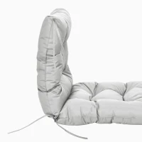 Outsunny Garden Back Chair Cushion, Comfortable Patio Seat Cushion Pad with Backrest for Outdoor & Indoor Use, Light Grey(m-7)