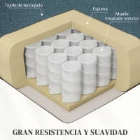 HOMCOM Sillón Relax Reclinable Eléctrico Levanta Personas con Puerto USB Control Remoto Asiento Ancho Reposapiés Azul(m-5)