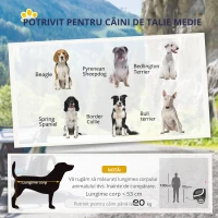 PawHut Rimorchio per Animali Domestici Pieghevole da Bicicletta, bianco e nero, 130x90x110cm(m-4)