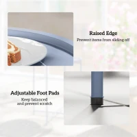 Outsunny Steel Removable Tray Top Garden Table - Blue Grey(m-6)