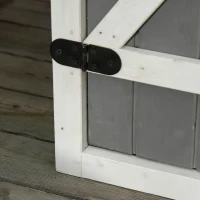 Outsunny Wooden Small Shed, Garden Storage Shed with Shelves and Bolt Latch, 75L x 56W x115H cm, Grey(m-15)