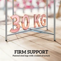 Outsunny Steel Removable Tray Top Garden Table - White(m-5)