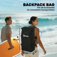 Outsunny Stand Up Paddling Board Set Opblaasbaar 305cm SUP Board met Aluminium Peddel en Afneembare Vin(m-7)