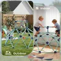 AIYAPLAY Kopuła wspinaczkowa Ø182,5 cm, odporna na UV, wodoodporna, zestaw wspinaczkowy dla dzieci do 90 kg, dla 3–8 lat, tworzywo sztuczne, niebieski(m-7)