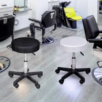 HOMCOM Lot de 2 tabourets de massage à roulettes reglable en hauteur pivotant avec trois couleurs de housse de protection(m-10)