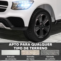 AIYAPLAY Carro Elétrico para Crianças Mercedes-Benz GLC Coupé 12V Controlo Remoto 2,4G Motor Duplo MP3 Branco(m-8)
