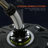 SPORTNOW Punching Ball de Podea cu Bază Umplubilă și Ventuze, Înălțime Reglabilă de la 147-165 cm, Negru(m-4)