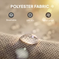 Outsunny 4 Pack Replacement Gazebo Curtains Privacy Panel for Most 3 x 3 m Gazebo, Outdoor Shelter Sidewalls, Khaki(m-7)