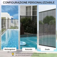 Outsunny Recinzione Barriera di Sicurezza per Piscina a Rete, Set di 4 Pannelli, 365L x 126H cm, Nero(m-7)