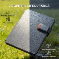 HOMCOM Încărcător Solar 36W Pliabil cu Port Tip-C, Impermeabil IP67 din ETFE, Gri(m-5)