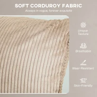 HOMCOM Corduroy Electric Massage Recliner - Brown(m-7)