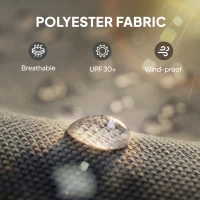 Outsunny 4 Pack Replacement Gazebo Curtains Privacy Panel for Most 3 x 3 m Gazebo, Outdoor Shelter Sidewalls, Dark Grey(m-7)