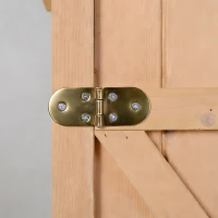 Outsunny Wooden Small Shed, Garden Storage Shed with Shelves and Bolt Latch, 75L x 56W x115H cm, Natural(m-12)