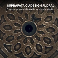 Outsunny Bază Rotundă pentru Umbrelă de Grădină cu Roți, Bază pentru Umbrelă din Rășină de 21 kg, Suport Robust pentru Stâlpi de 32mm/38mm/48mm pentru Exterior, Margine Piscină, Bronz(m-7)