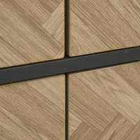 HOMCOM Modern Wardrobe Cabinet Wood Grain Sticker Surface with Shelf, Hanging Rod and 2 Drawers 90x50x190cm(m-13)