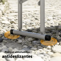 Outsunny Conjunto de Camping Plegable de Mesa y Bancos Asas para Exterior 180x74x74 cm y 182x28x42 cm Blanco(m-7)