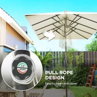 Outsunny Parasol ogrodowy 150 x 295 cm, regulowany, podwójny(m-6)