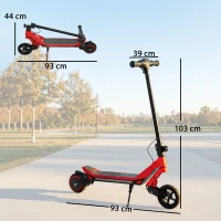 SPORTNOW Electric Scooter for Kids, Foldable E Scooter for Age Age 6+ with LED Display, RGB lights, Up to 16km/h, Red(m-3)