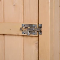 Outsunny Wooden Small Shed, Garden Storage Shed with Shelves and Bolt Latch, 75L x 56W x115H cm, Natural(m-10)