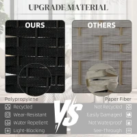 HOMCOM 6 Panel Folding Room Divider, Freestanding Privacy Screen for Living Room, Bedroom and Office, 240 x 170cm, Black(m-4)