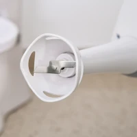 HOMCOM Batedeira de Pastelaria Profissional Multifuncional Robô de Cozinha 3.4 litros com 6 velocidades Inclui 3 cabeças 300 W de aço inoxidável branco(m-11)