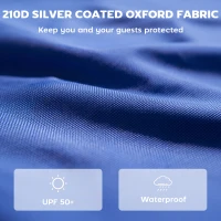 Outsunny 3-częściowy zestaw bocznych ścian z zamknięciem na suwak do pawilonu 3x3 m, ciemnoniebieski(m-5)