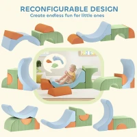 AIYAPLAY 5-częściowy zestaw miękkich klocków dla małych dzieci, do wspinaczki, pełzania, budowania, lekki, sztruks, pianka, kolorowy(m-4)