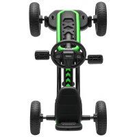 AIYAPLAY Kart à pédales avec roues EVA antidérapantes châssis métallique charge 30 kg pour enfants de 2-5 ans vert(m-4)