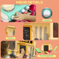 AIYAPLAY Cuisine jouet avec eau courante, 85 accessoires, robinet électrique, lumières, sons, pour enfants de 3-6 ans(m-4)