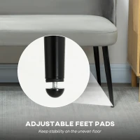 HOMCOM Sofa 2-osobowa, Moderna Polstersofa z Metalowym i Drewnianym Stelażem, Pokrycie Tkaniną aksamitną, Szara(m-6)