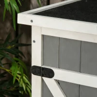 Outsunny Wooden Small Shed, Garden Storage Shed with Shelves and Bolt Latch, 75L x 56W x115H cm, Grey(m-11)