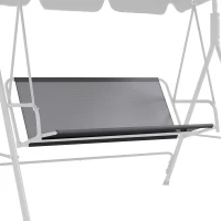Outsunny Housse de rechange pour balançoire 2 et 3 places housse de siège de balançoire de jardin, 115 x 45 x 45 cm gris(m-12)