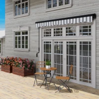 Outsunny Markiza balkonowa elektryczna 350x250cm, UV-ochrona(m-9)