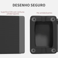 SPORTNOW Step para Fitness Antideslizante Altura Regulável 3 Níveis de 10,5/15,5/20,5 cm Capacidade 250 kg 77x36x20,5 cm Cinza e Preto(m-5)