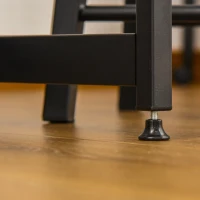 HOMCOM Industrial Bar Table Set for 2, 3 Pieces Pub Table and Bar Stools with Storage Shelf for Kitchen(m-12)