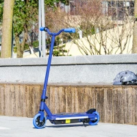 AIYAPLAY Elektroroller für Kinder 6–14 Jahre, max. 10 km/h, bunte LED-Leuchten, elektrische Bremse, blau(m-6)